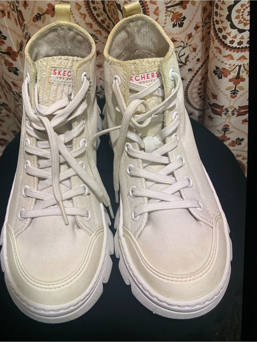 Skechers Women’s Off-White High-Top Sneakers